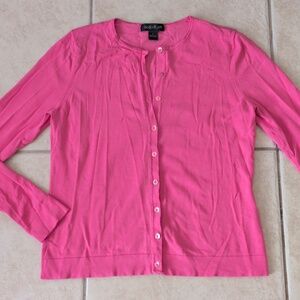 August Silk Pink Cardigan Size Large